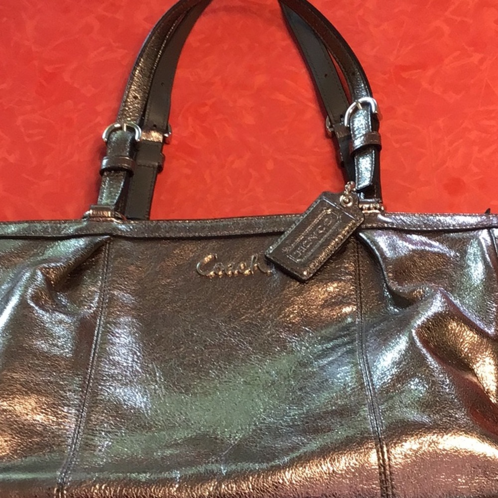 Coach metallic galaxie tote